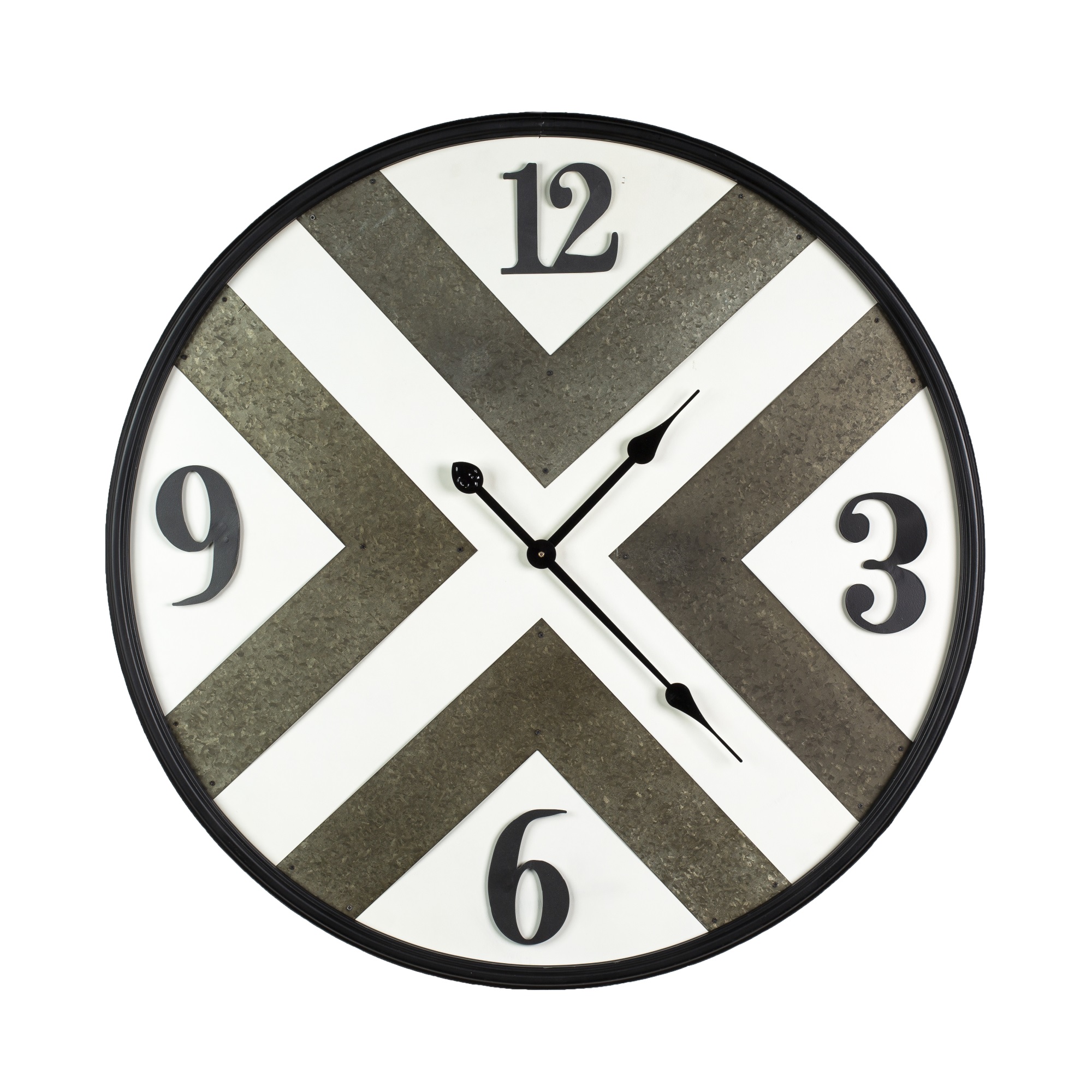 Iron frame wall clock with kirsite background – Peterson Housewares ...