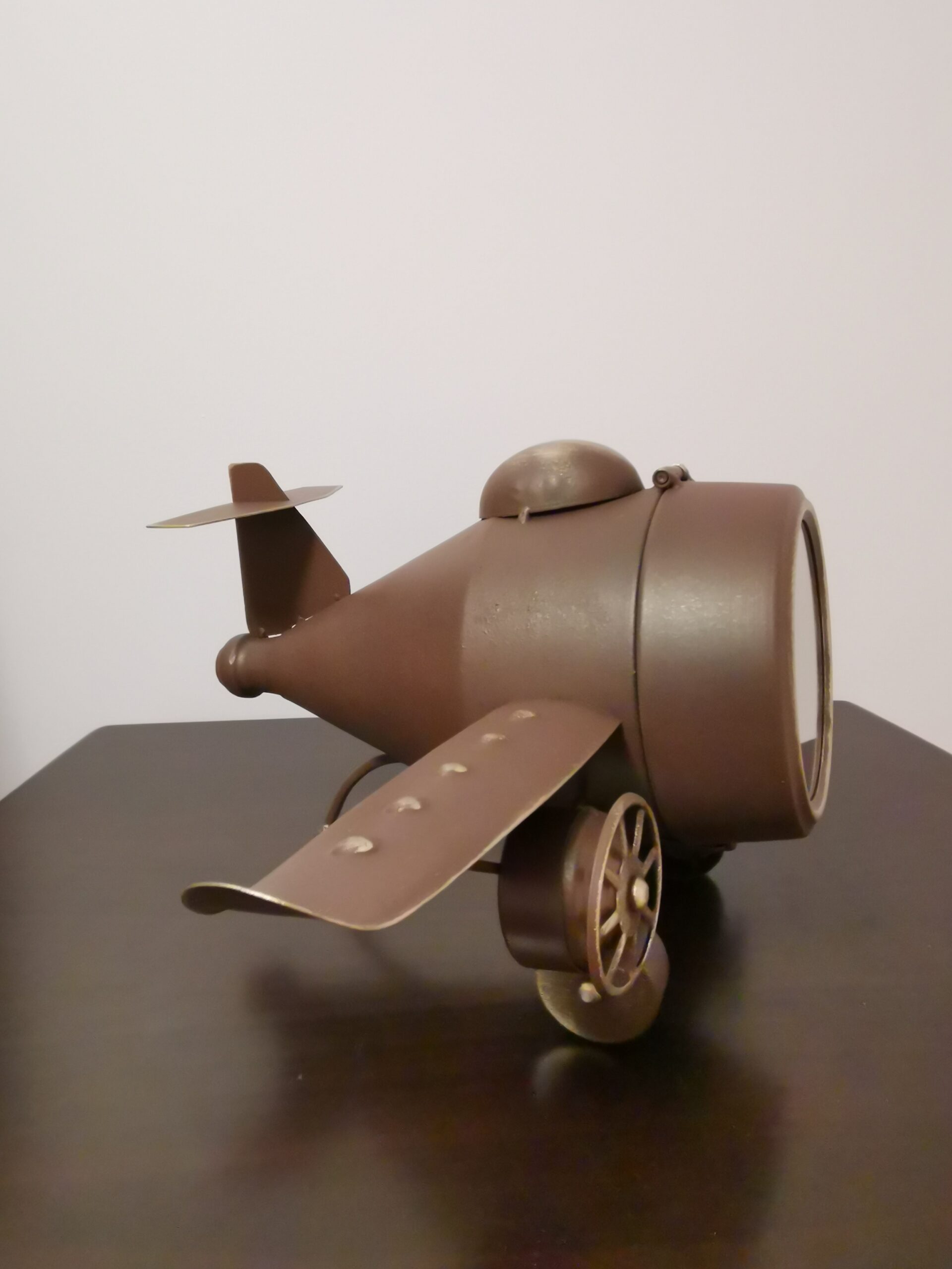 RUSTIC VINTAGE AIRPLANE TABLE CLOCK - Image 9