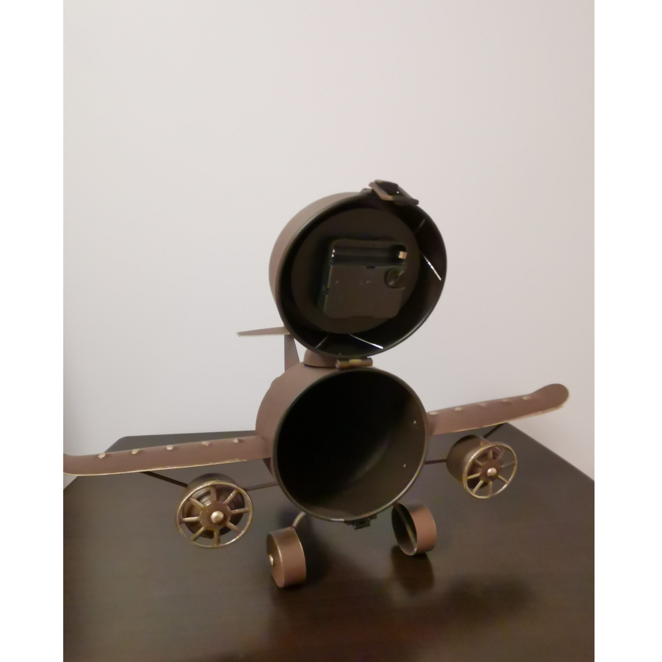 RUSTIC VINTAGE AIRPLANE TABLE CLOCK - Image 10