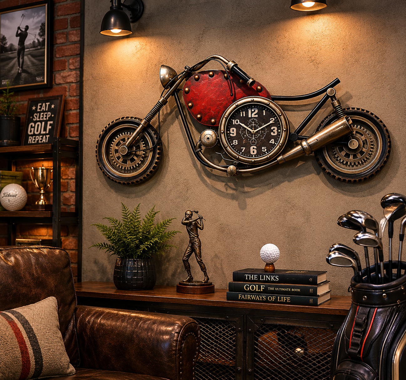 Vintage Motorcycle Wall Clock - Image 5