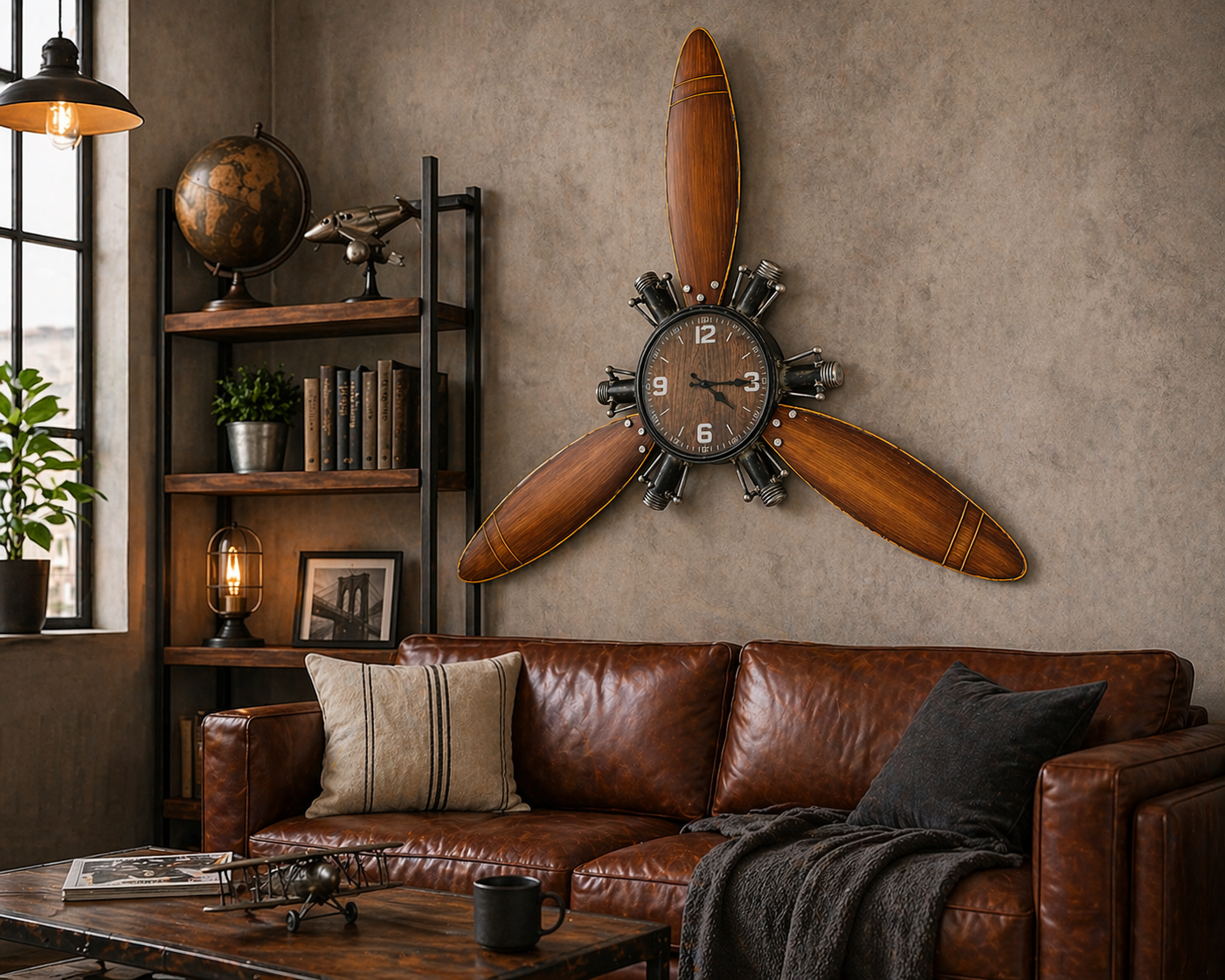 Airplane Propeller Wall Clock small - Image 6