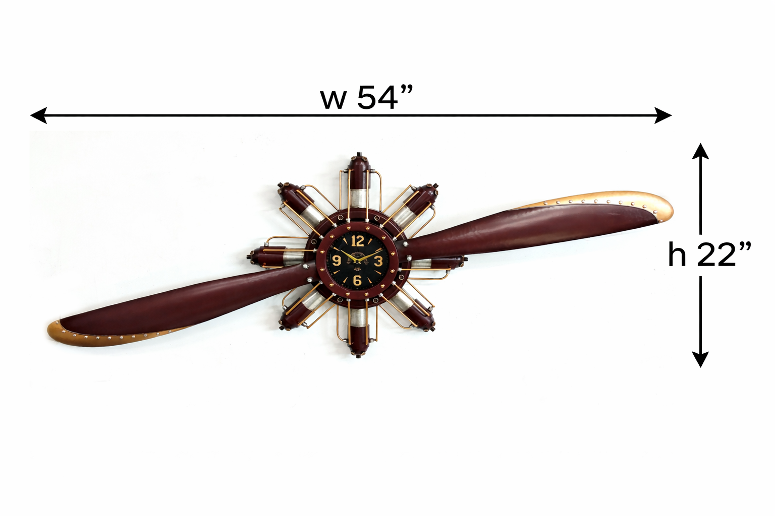 AeroTwin Wall Clock – Horizontal Propeller Edition - Image 2