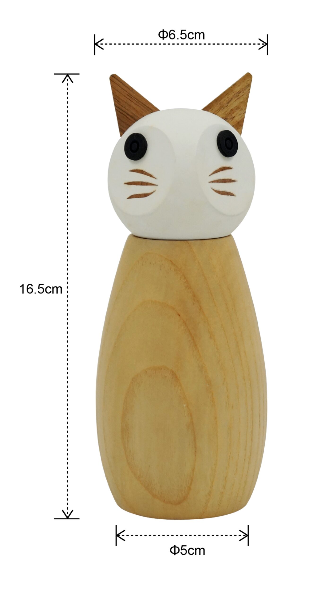 Cat Wooden Pepper & Salt Mill - Image 2