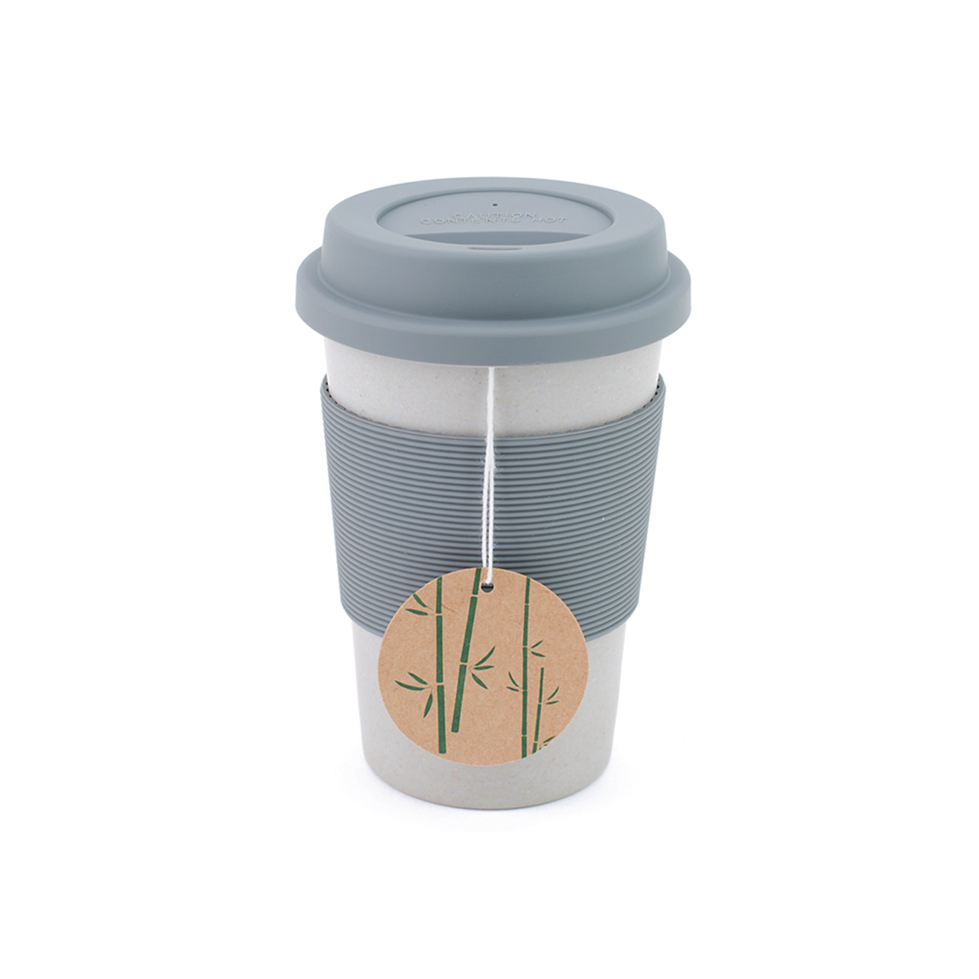 500ML BAMBOO FIBRE ECO CUP-GREY