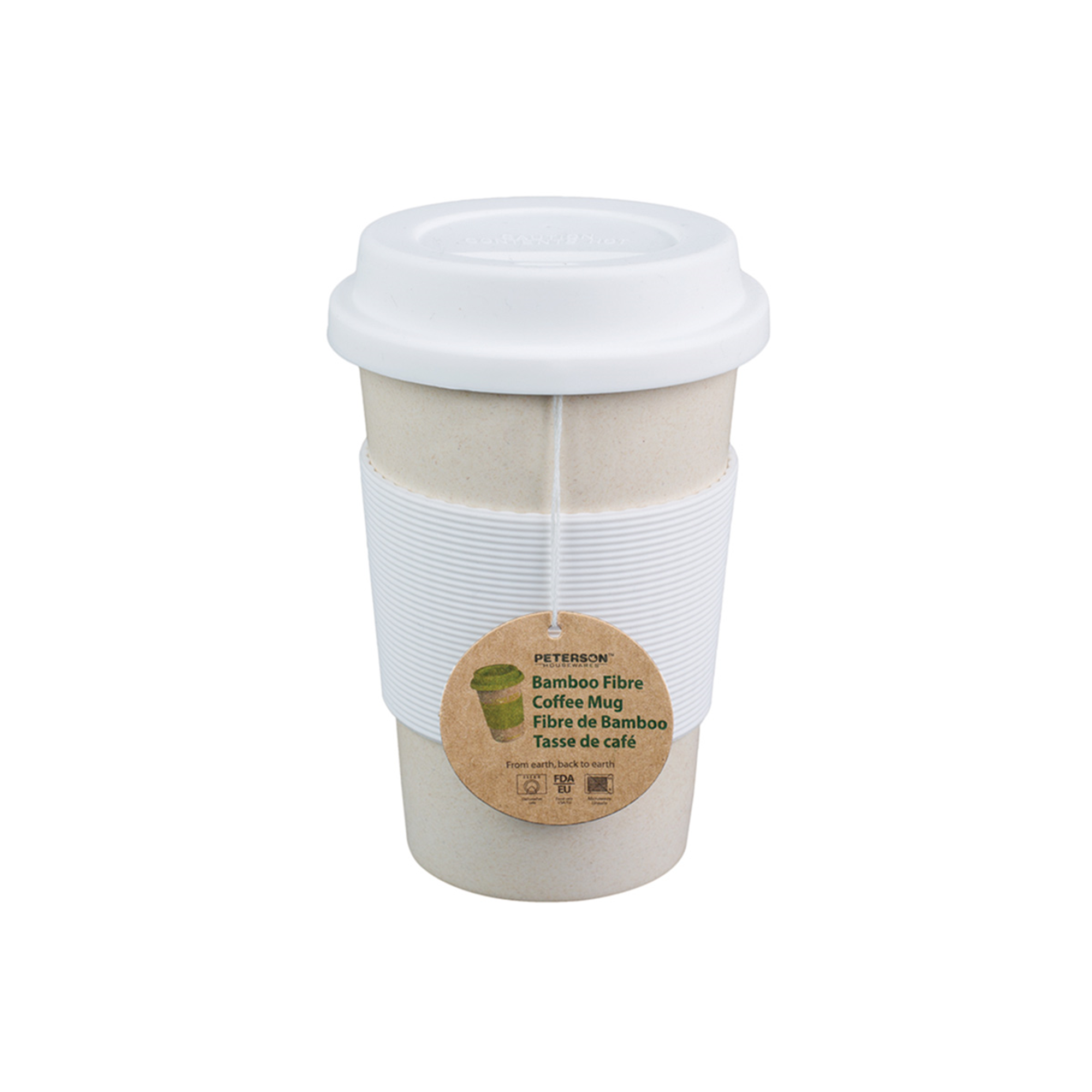 500ML BAMBOO FIBRE ECO CUP-WHITE