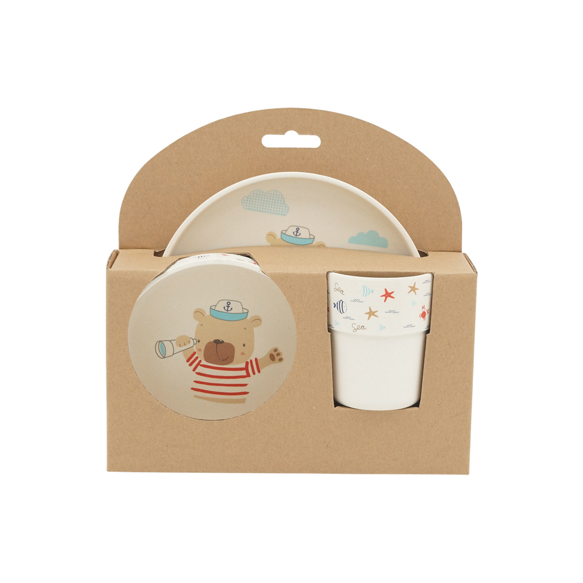Bamboo Fiber Bear Kids Dinner set - Image 3