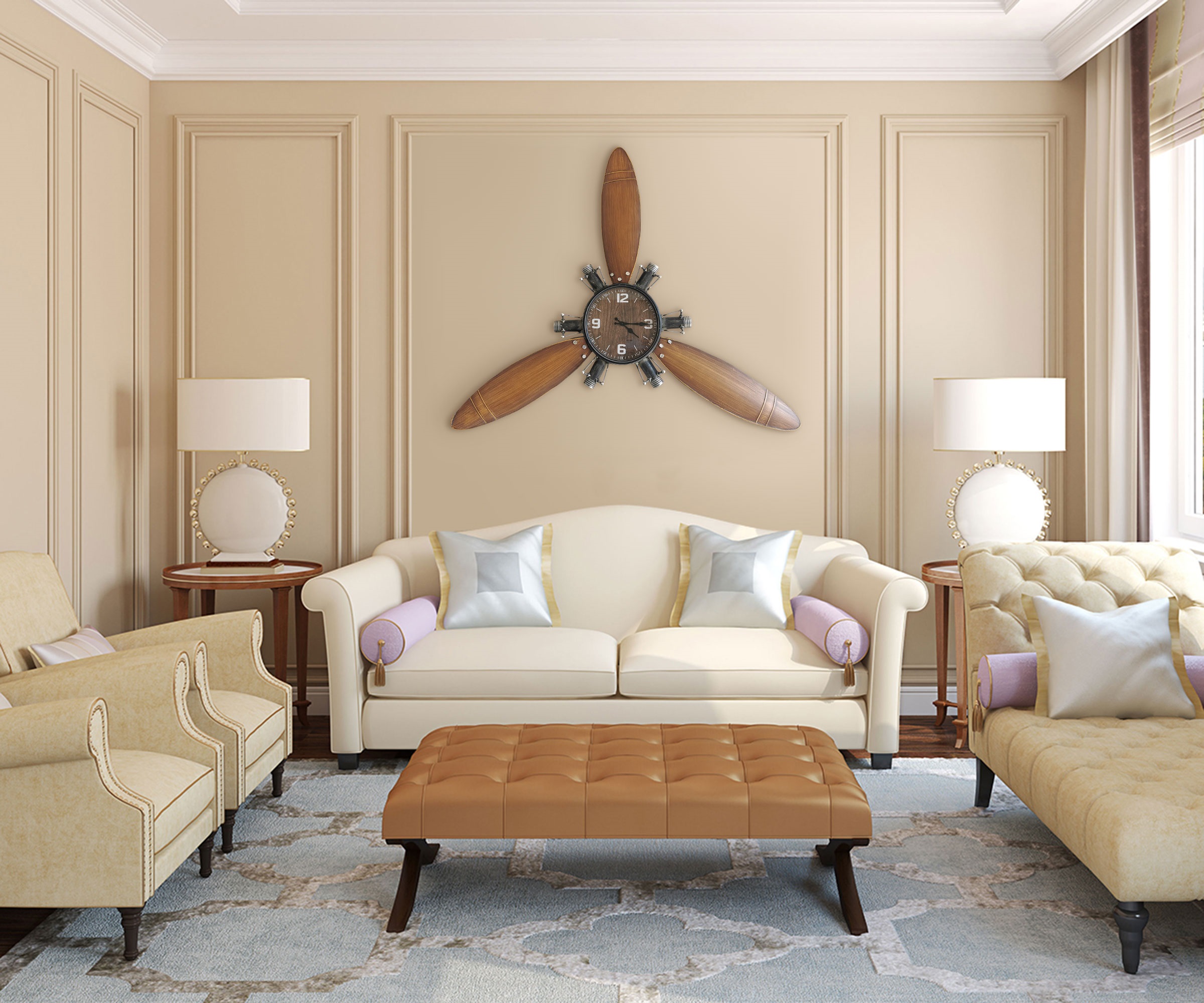 Airplane Propeller Wall Clock small - Image 2