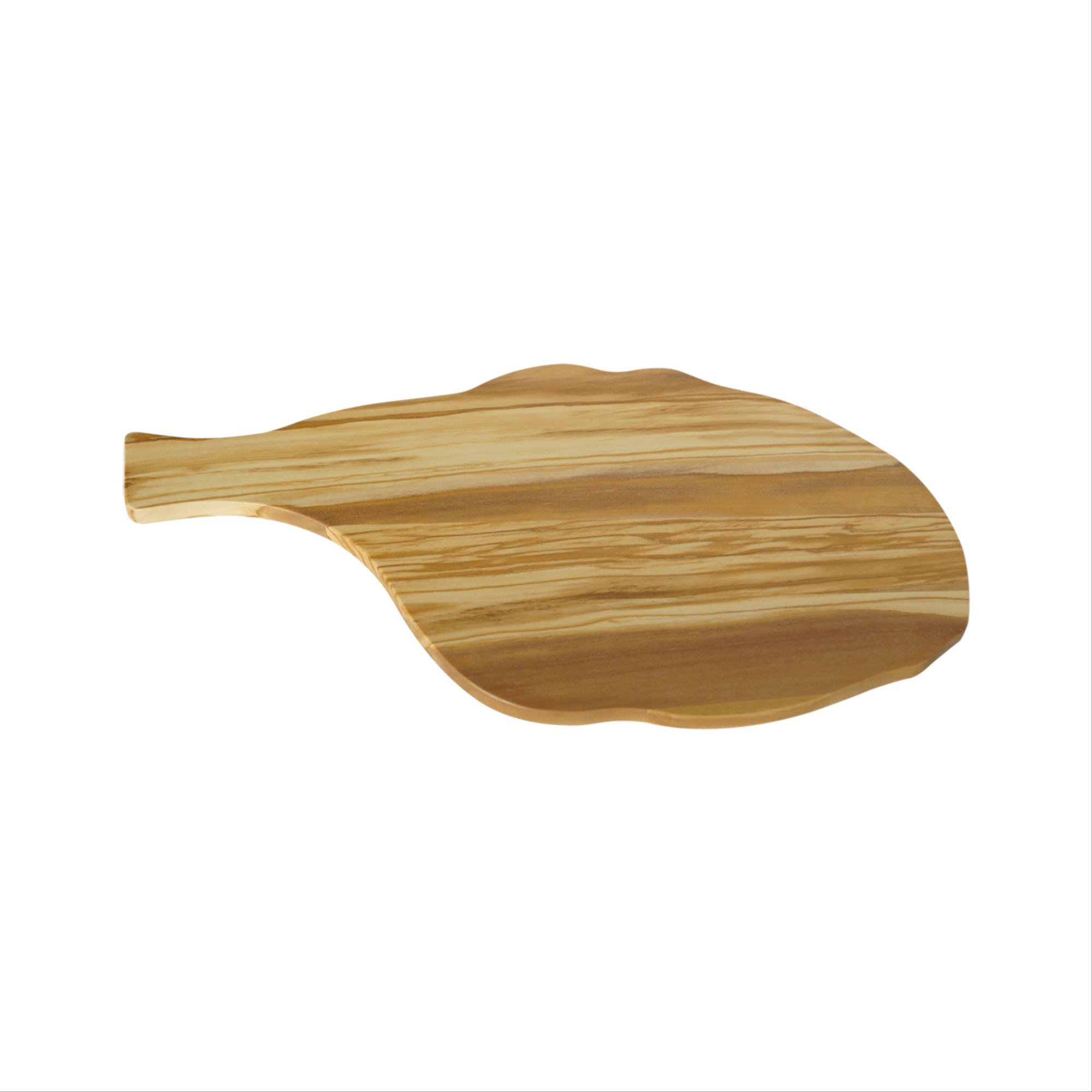 Olivewood Cutting Board Leaf-Shaped with Handle 16.8"x8.7"
