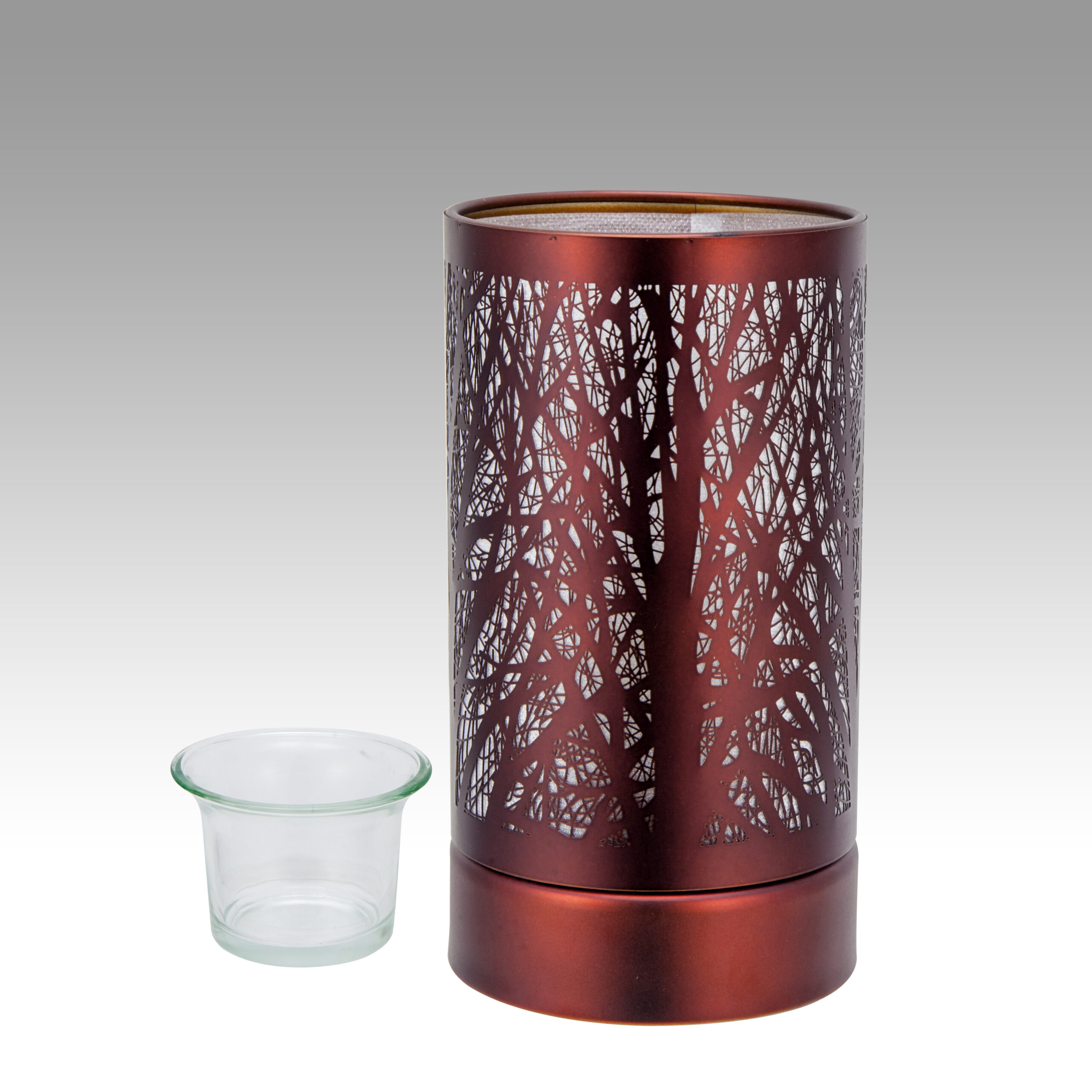 Touch lamp/Oil burner/Wax warmer - Copper/ Rusty Forest