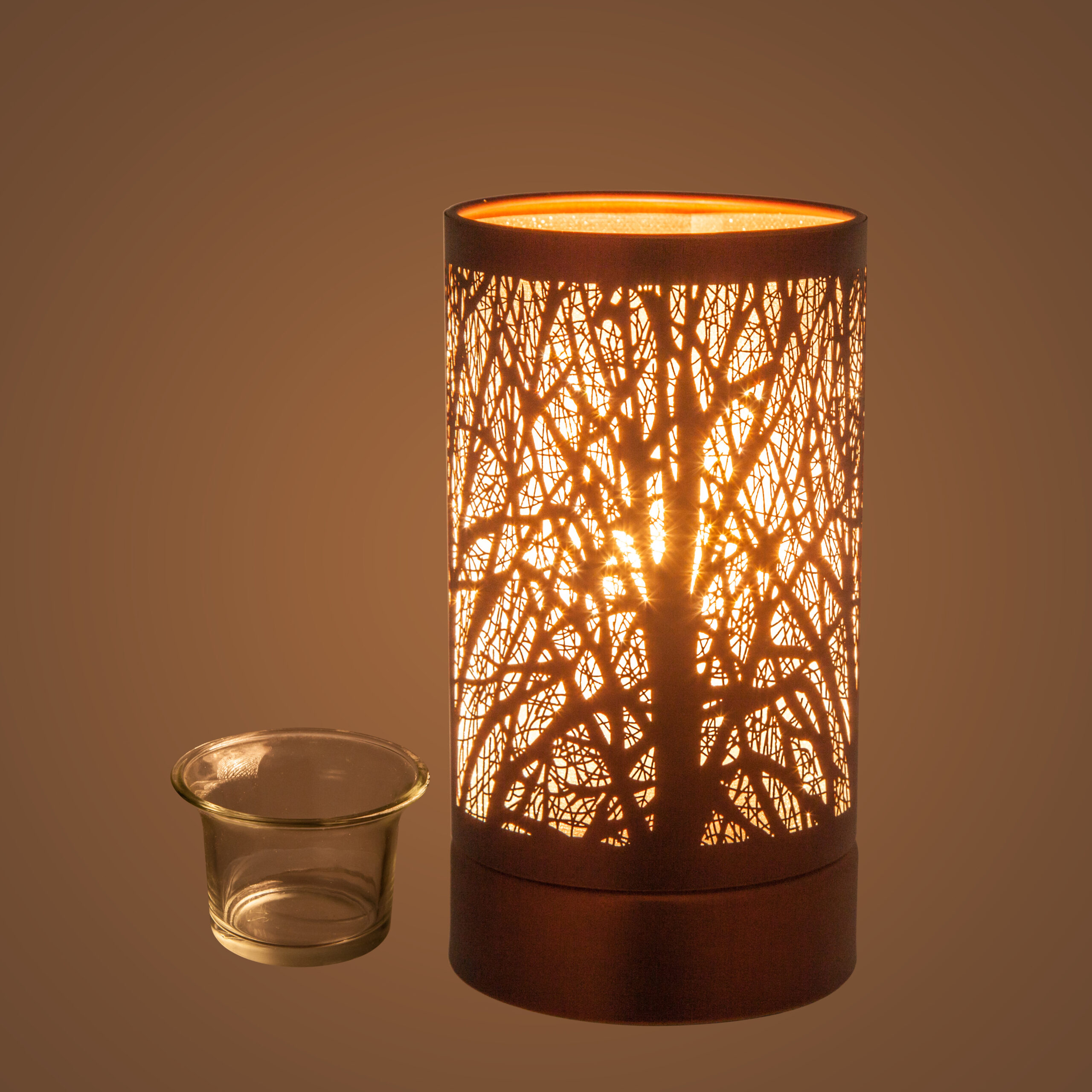 Touch lamp/Oil burner/Wax warmer - Copper/ Rusty Forest - Image 2