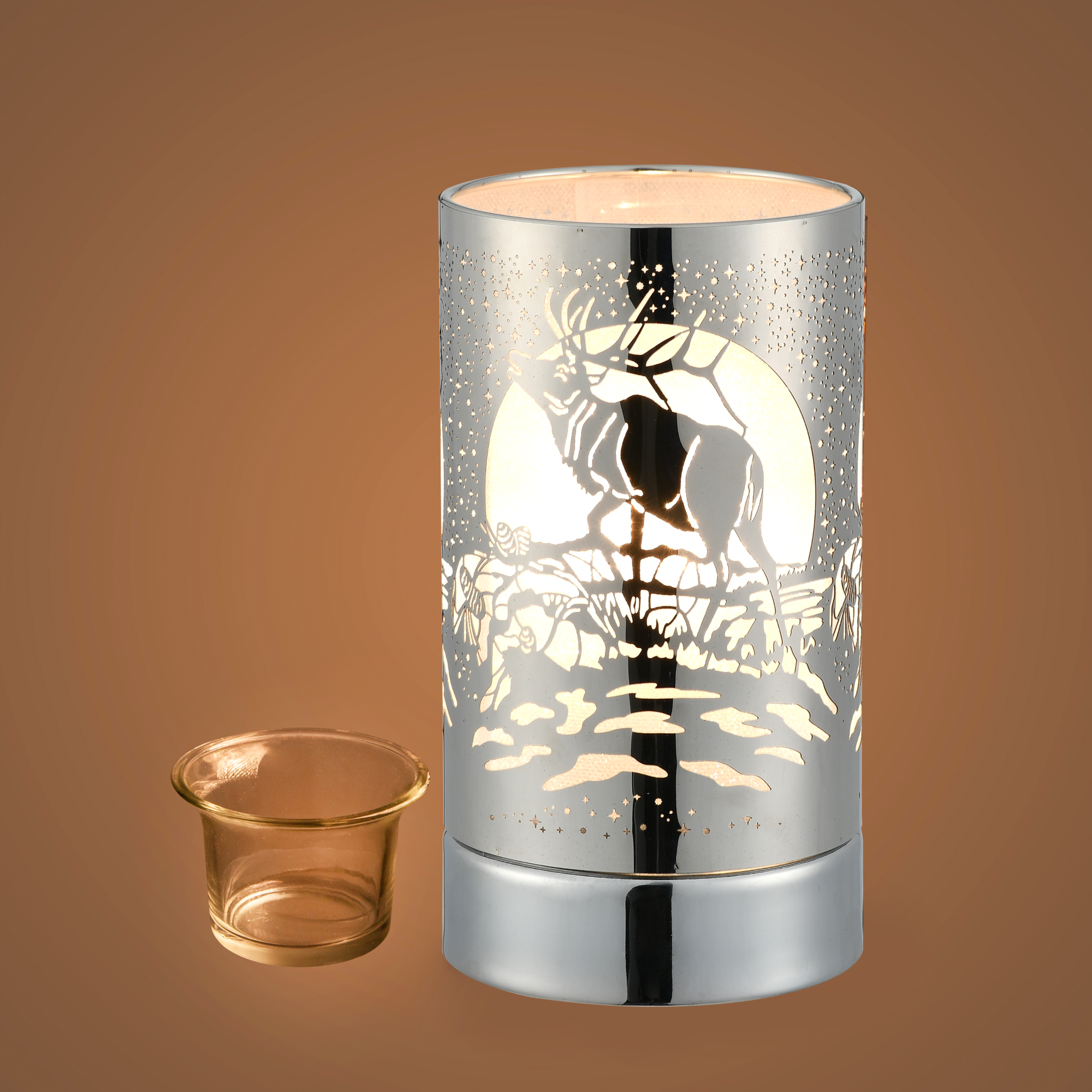 Touch lamp/Oil burner/Wax warmer- Silver Elk - Image 2
