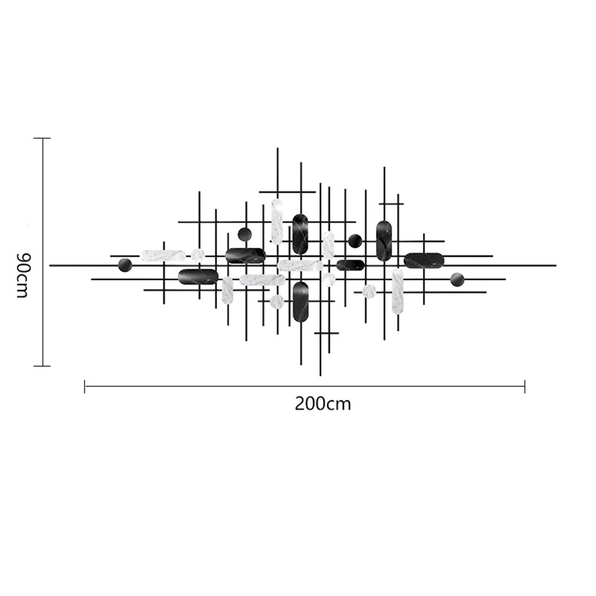 3D multicolor Modern Style Wall Decor Metal Home Hanging Art - Image 3