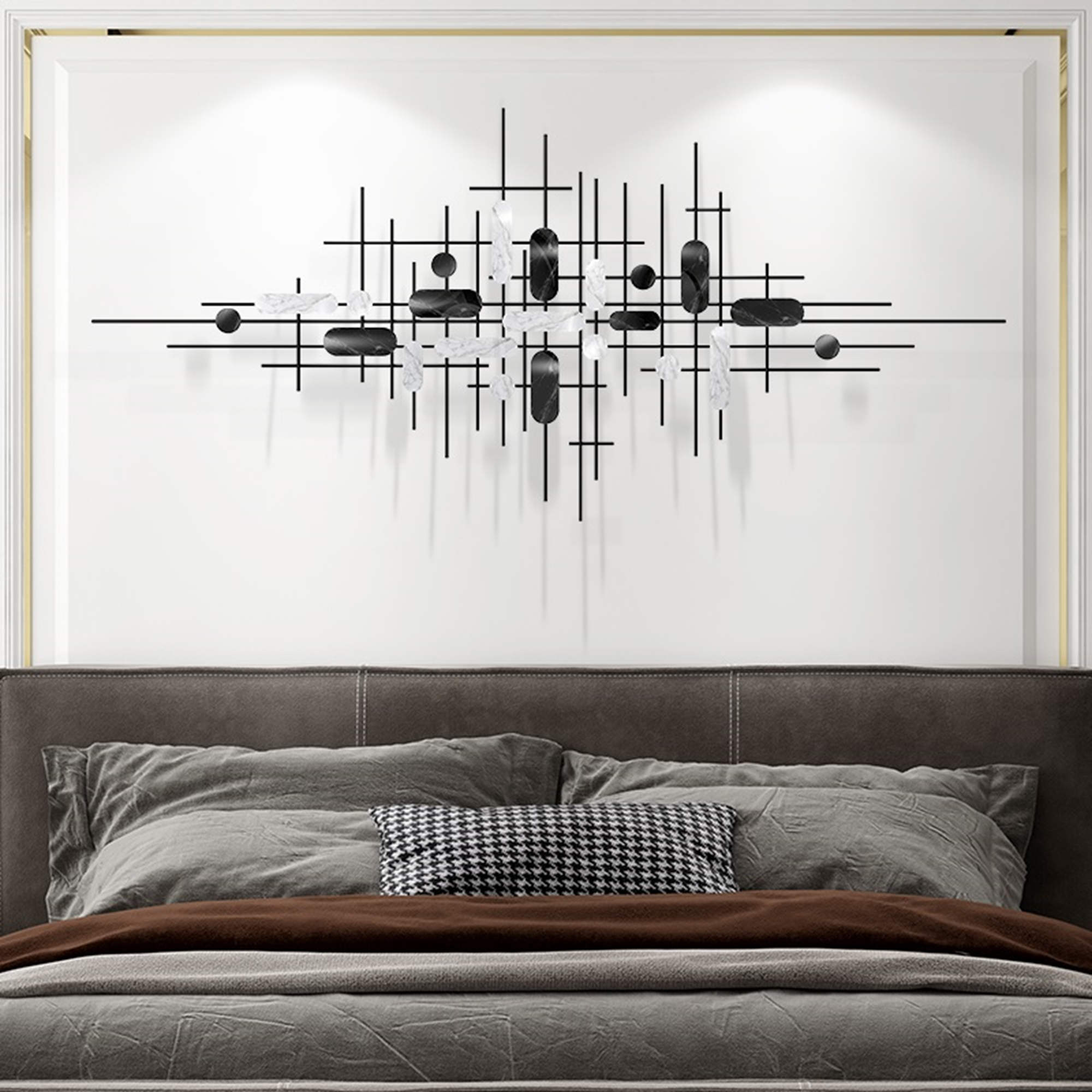 3D multicolor Modern Style Wall Decor Metal Home Hanging Art - Image 2