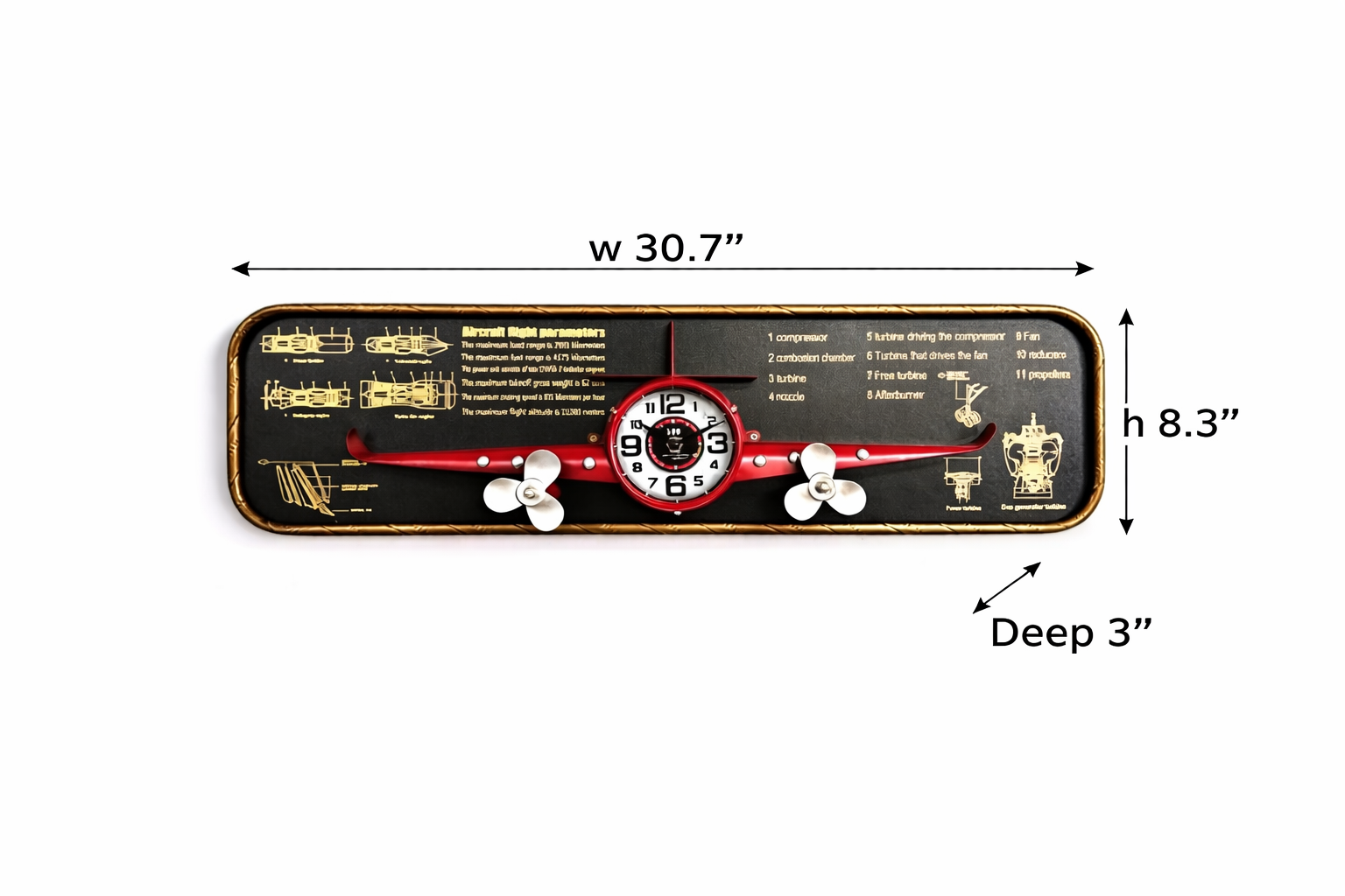Vintage Aircraft Propeller Wall Clock - Image 4