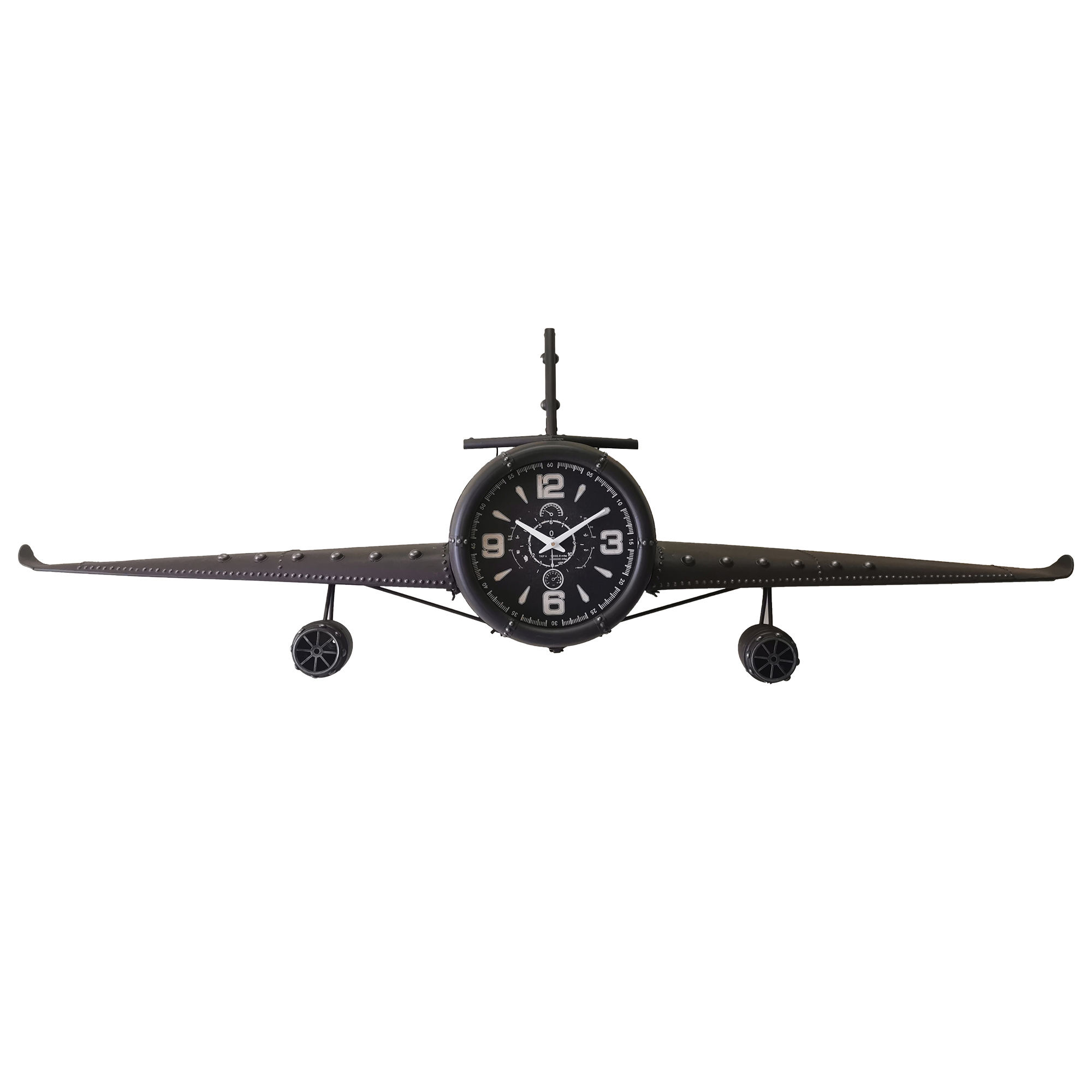 Airplane Clock - Large Rustic Vintage Fighter Wall Clock - Image 4