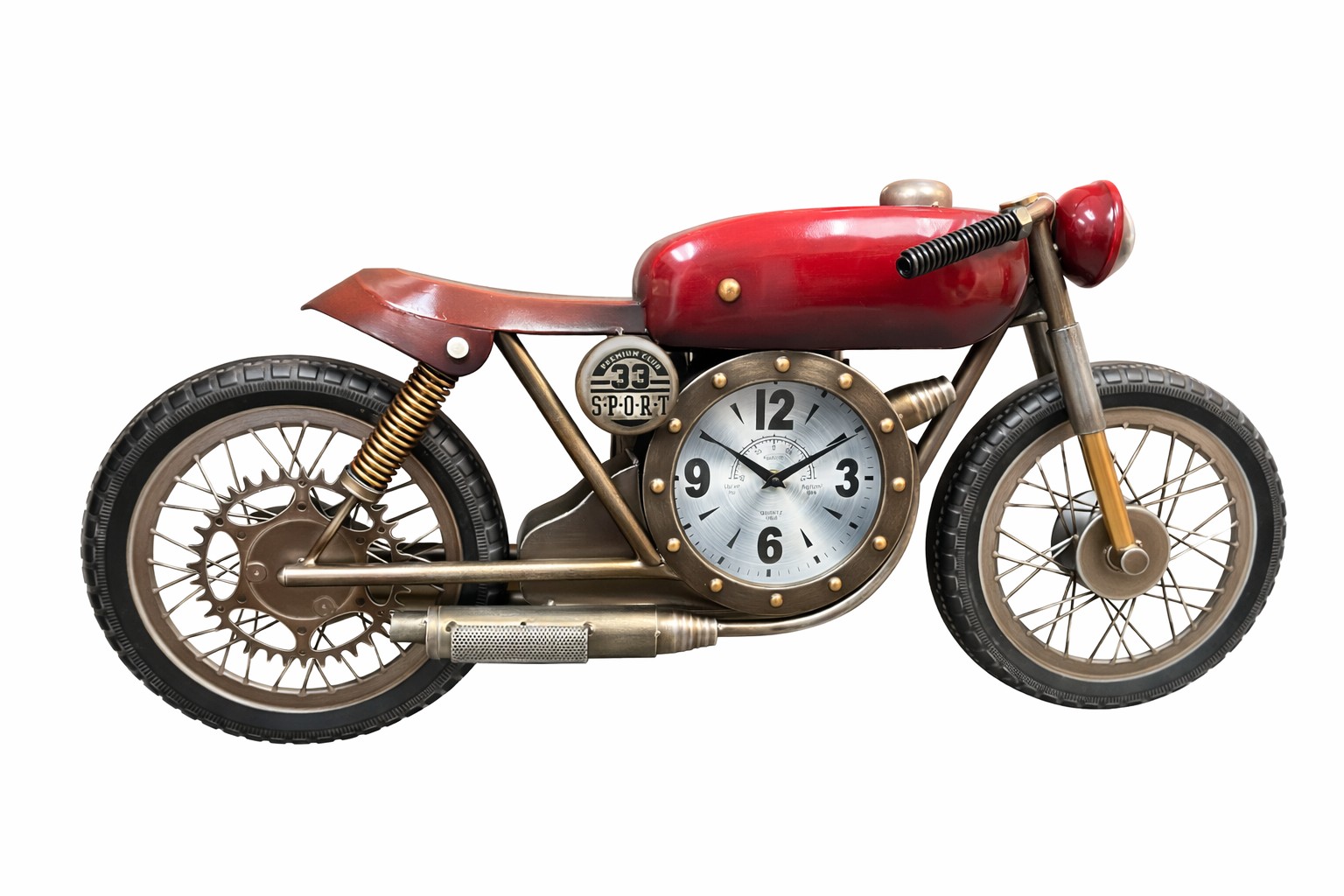 Vintage Racer Motorcycle Wall Clock - Image 4