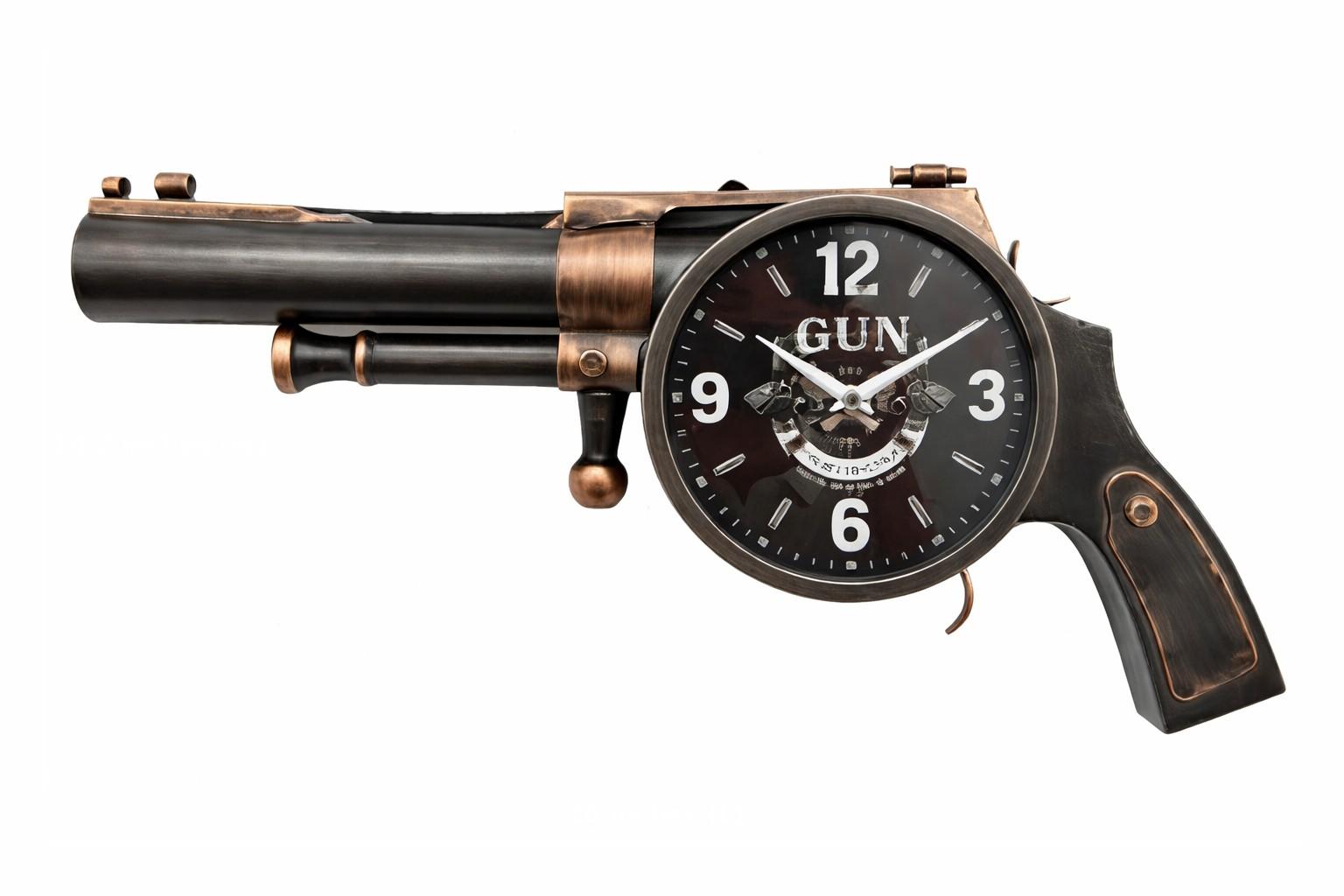 Vintage Revolver Wall Clock - Image 3