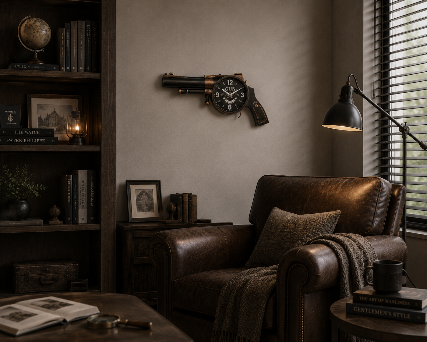 Vintage Revolver Wall Clock - Image 4