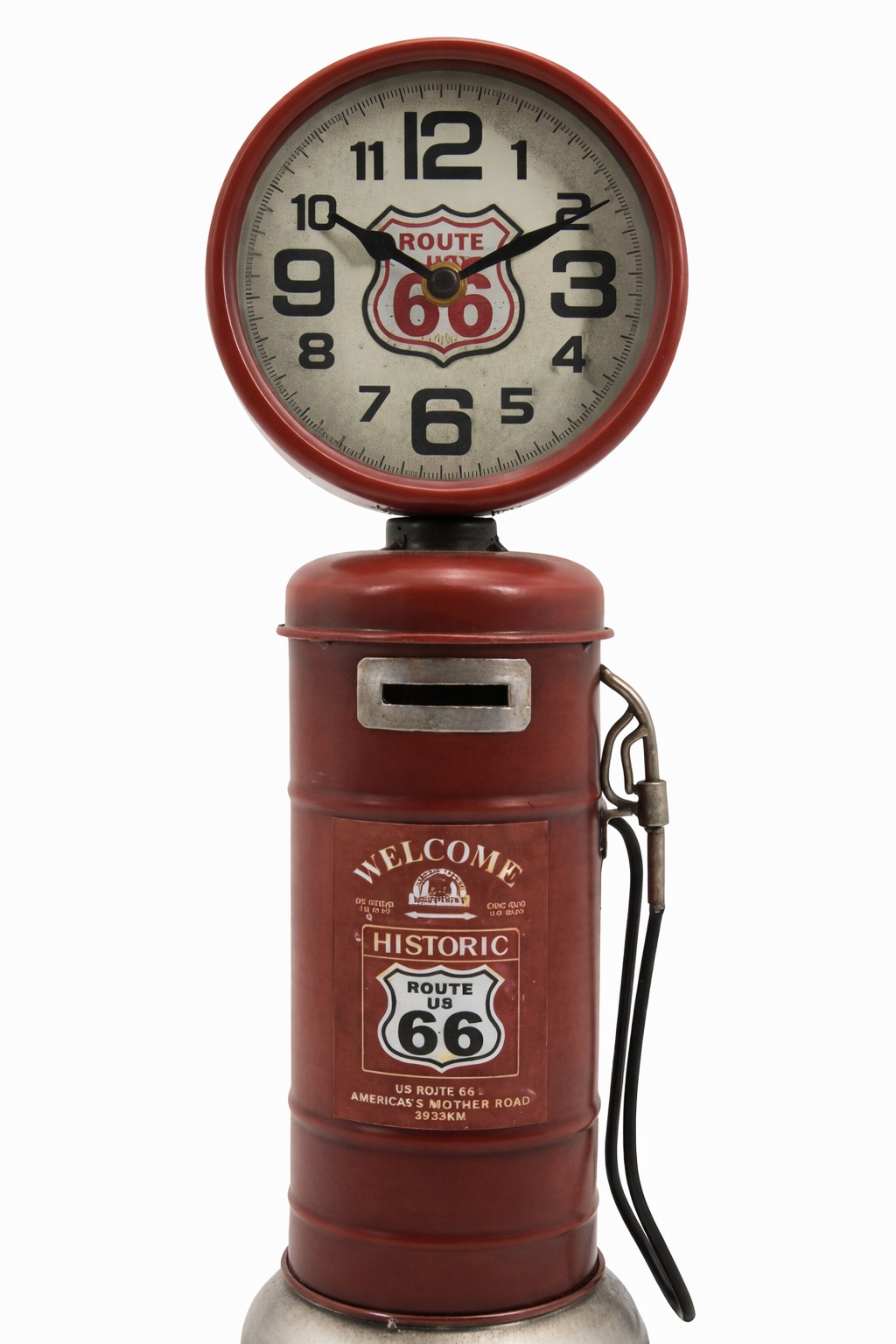 Route 66 Gas Pump Clock Piggy Bank - Image 4