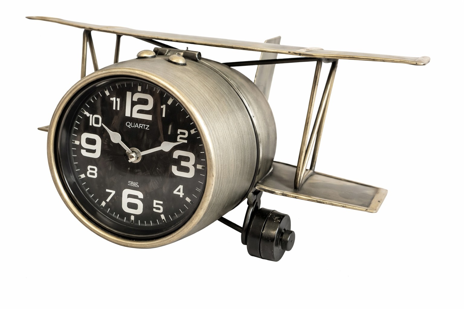 Vintage Airplane Metal Table Clock - Image 4