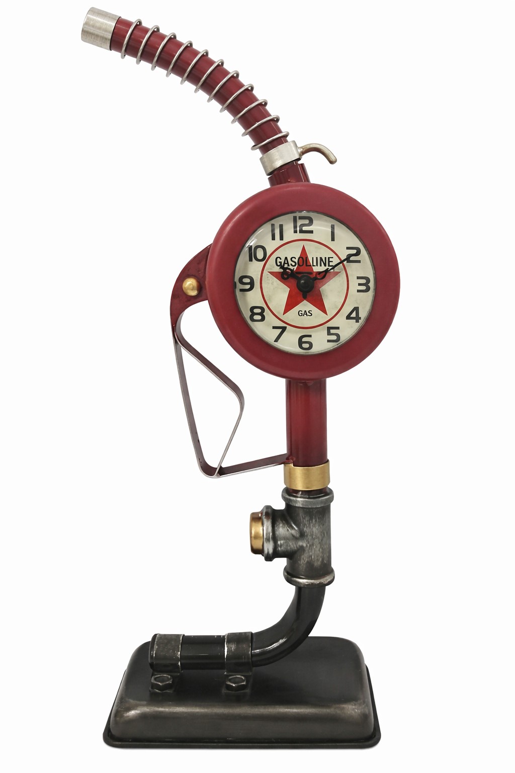 Vintage Gas Gun Metal Table Clock - Image 2