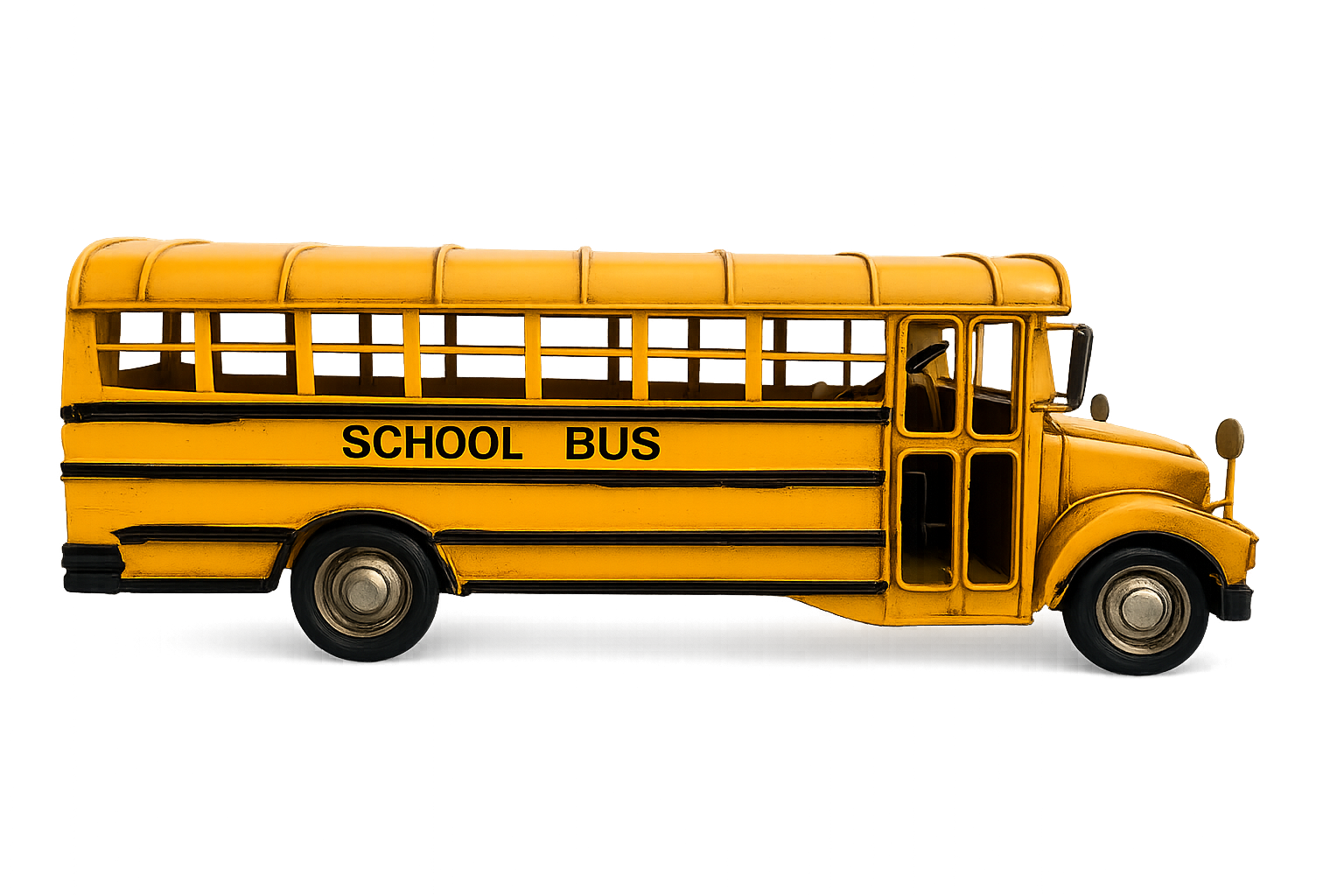 Vintage Metal School Bus Model Décor - Image 2