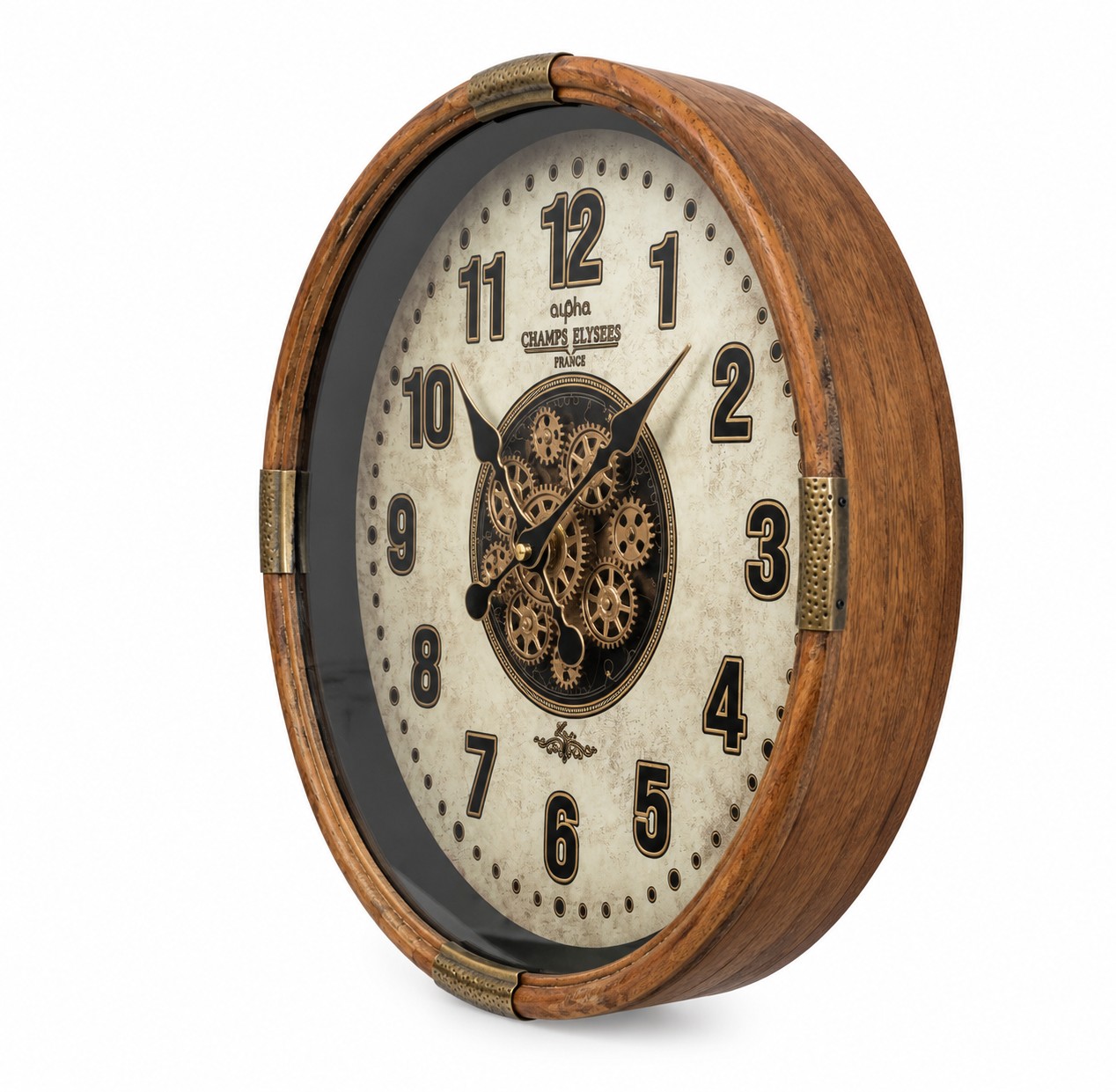Vintage Industrial Metal Gear Wall Clock - Image 5
